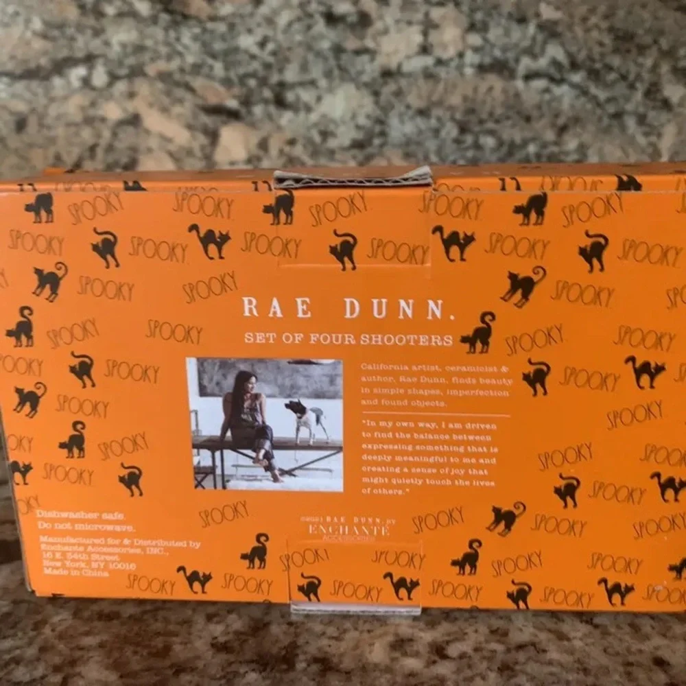 LMT: Rae Dunn Set of Four Shooter Halloween Glasses